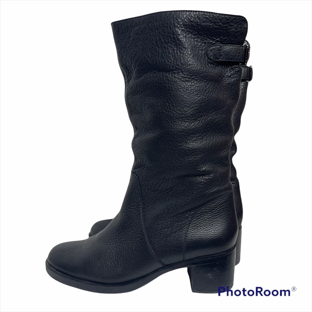 Carlo pazolini above ankle black back buckle  leather boot 40